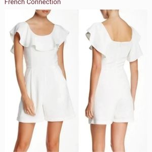 French Connection SMR white romper with pockets, size 4